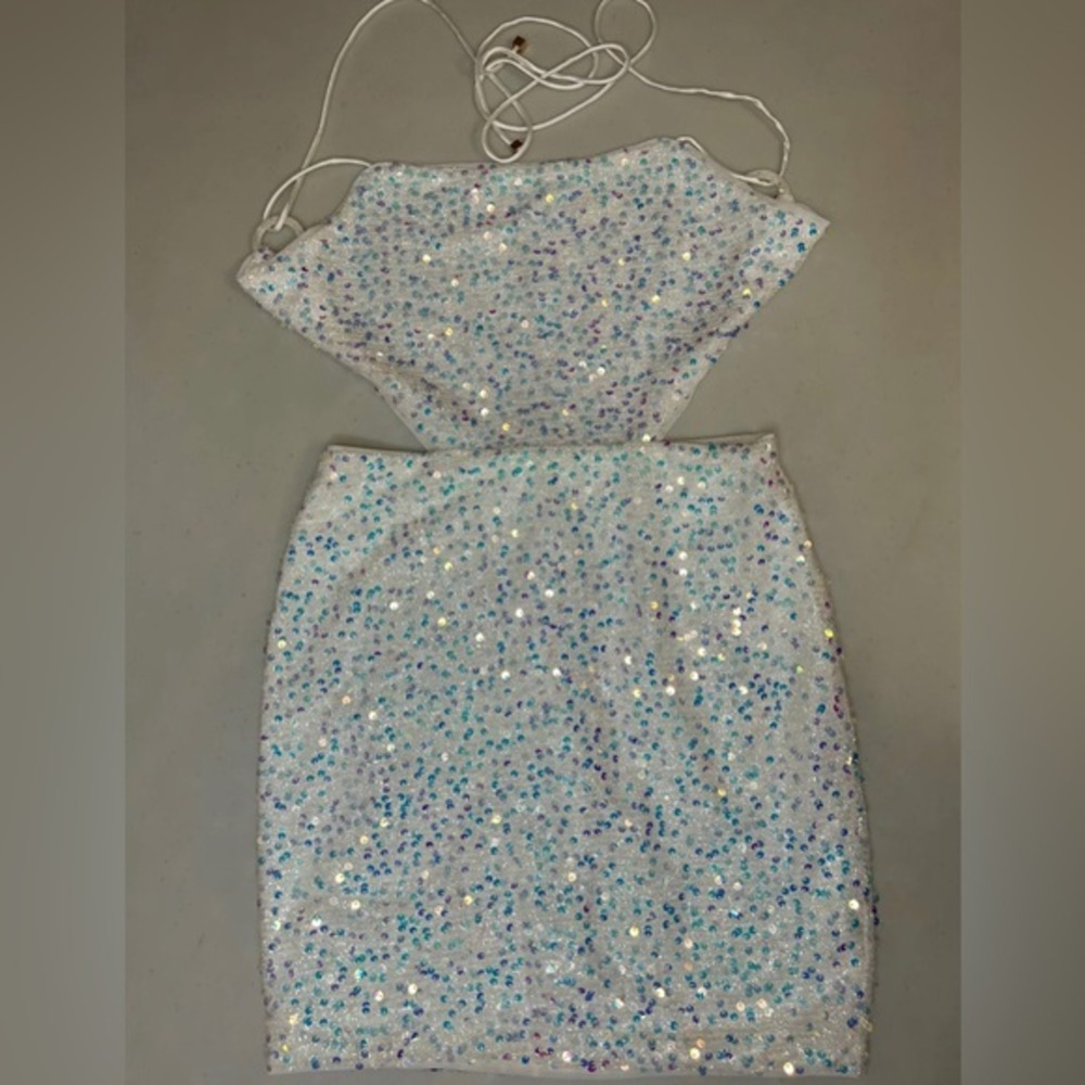 2/$28 LOOK SKY SPARKLING ERAS‎ TOUR INSPO RHINESTONE DRESS SMALL STRAPPY SEQUIN